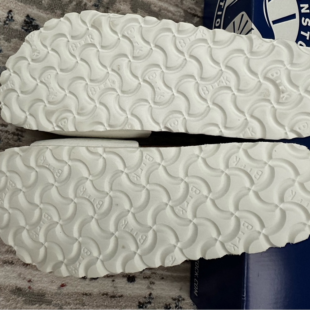 Birkenstock White Leather Madrid Big Buckle with Multicolor Buckle 36 - Picture 6 of 10